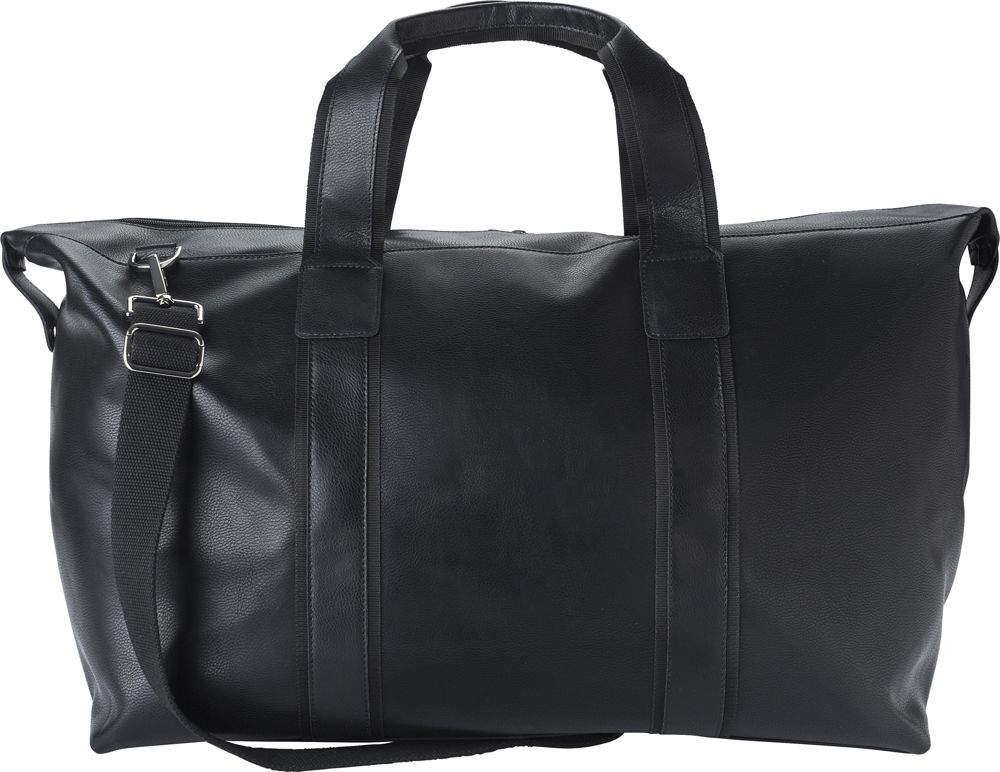 Leather sports bag Noah - Black