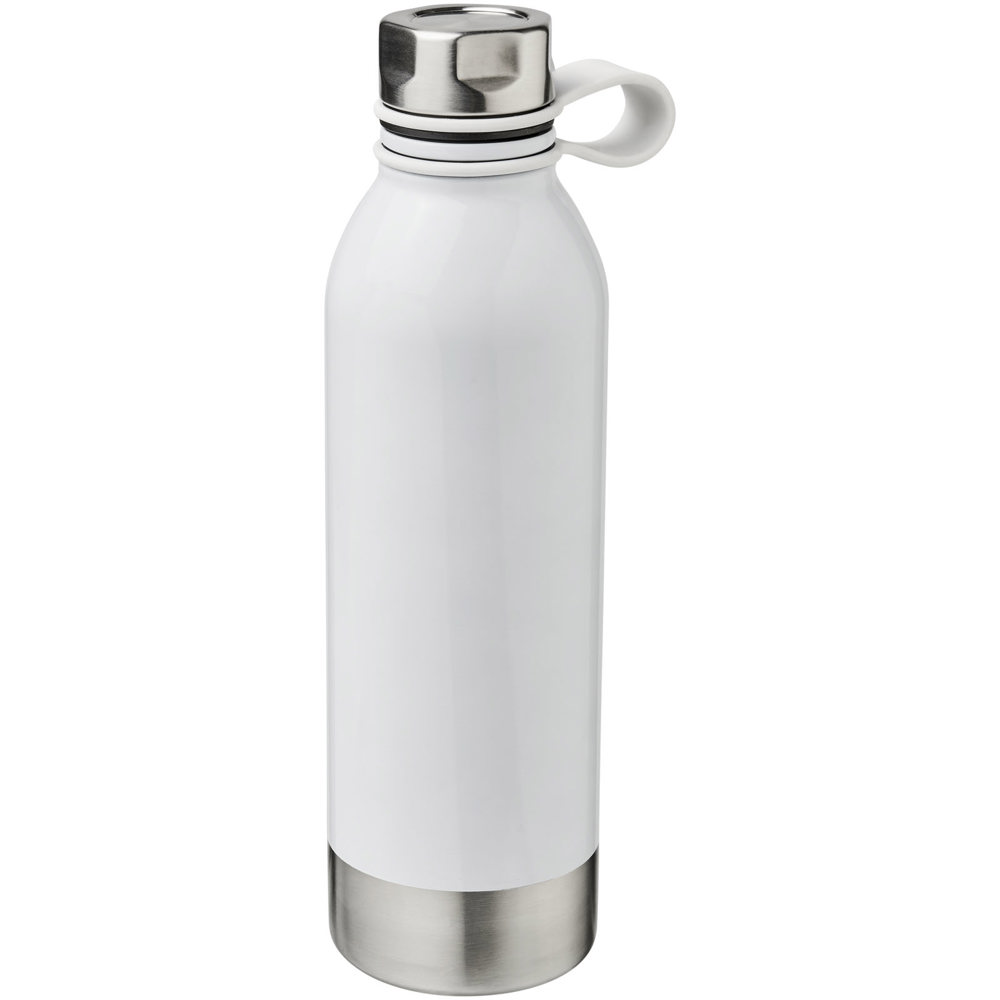 Perth 740 ml stainless steel sport bottle - White