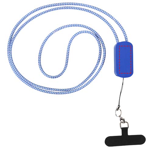 Anser recycled plastic smartphone lanyard with 27W 5-in-1 built-in cable