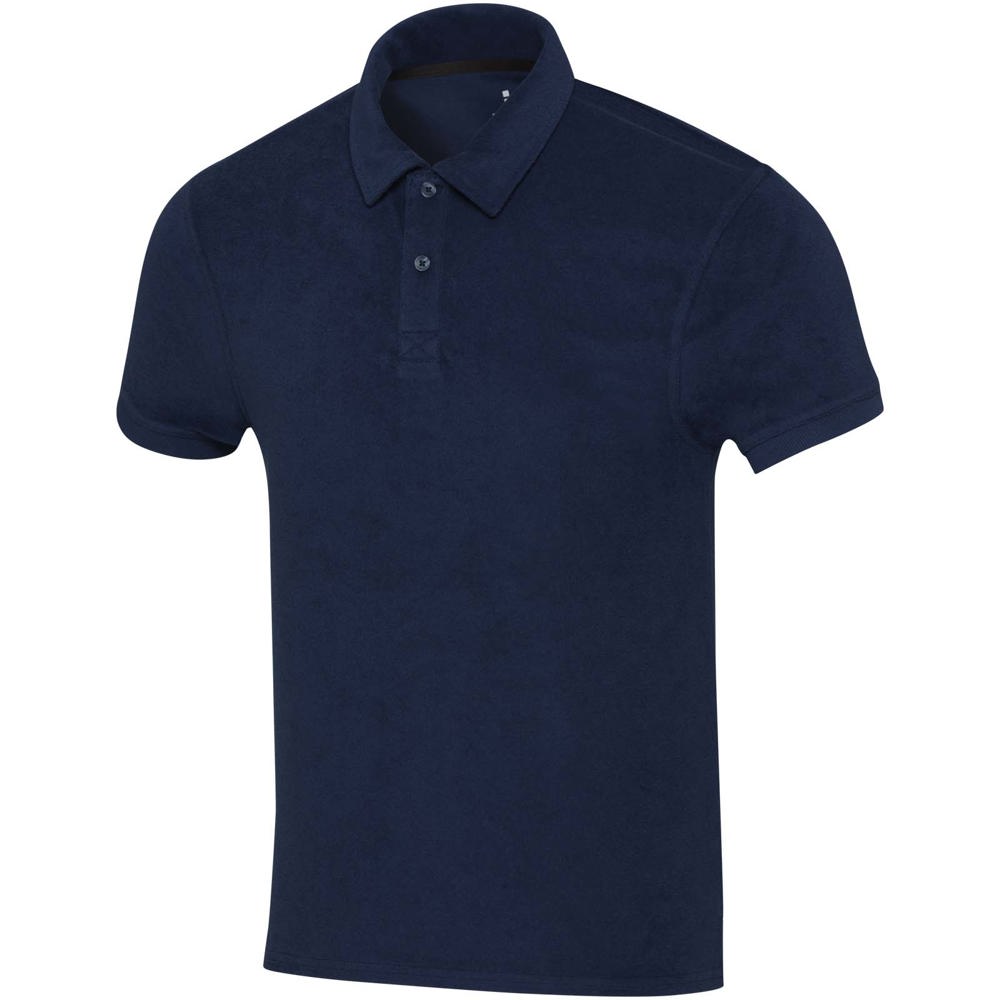 Akoya 230 g/m² GRS recycled terry unisex polo - Navy