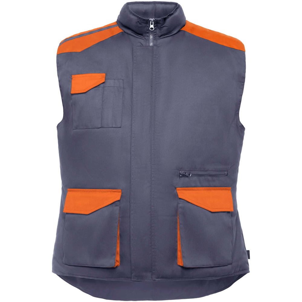 Armada multi-pocket workwear vest - Lead, Orange