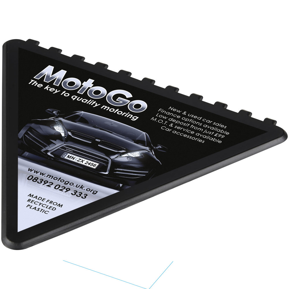 Frosty triangular recycled plastic ice scraper