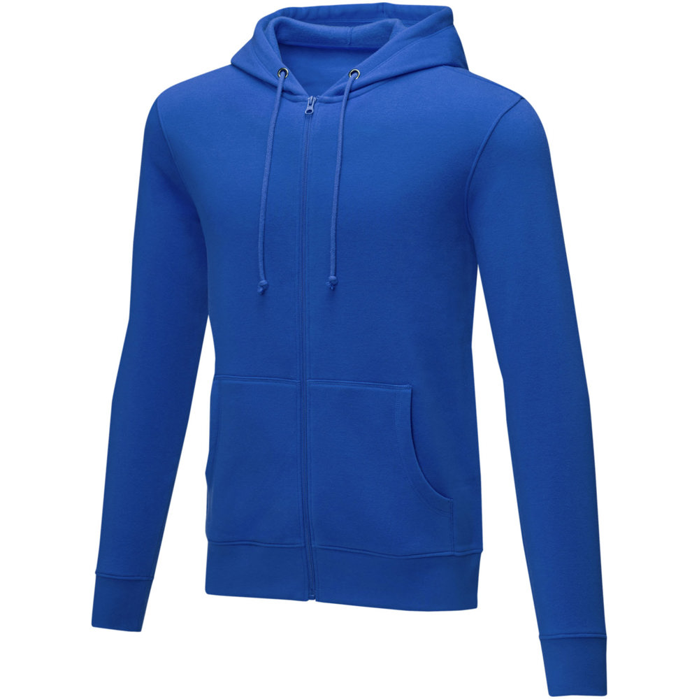 Charon 240 g/m2 unisex full zip hoodie - Blue