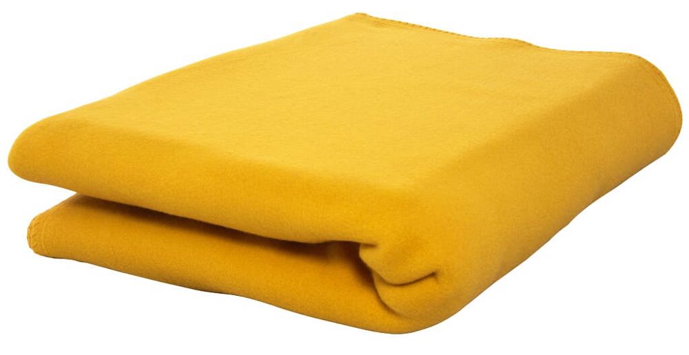 Fleeceplaid 150x120 cm, 250 gr/m² - Dark yellow (PMS 142c) / Dark yellow