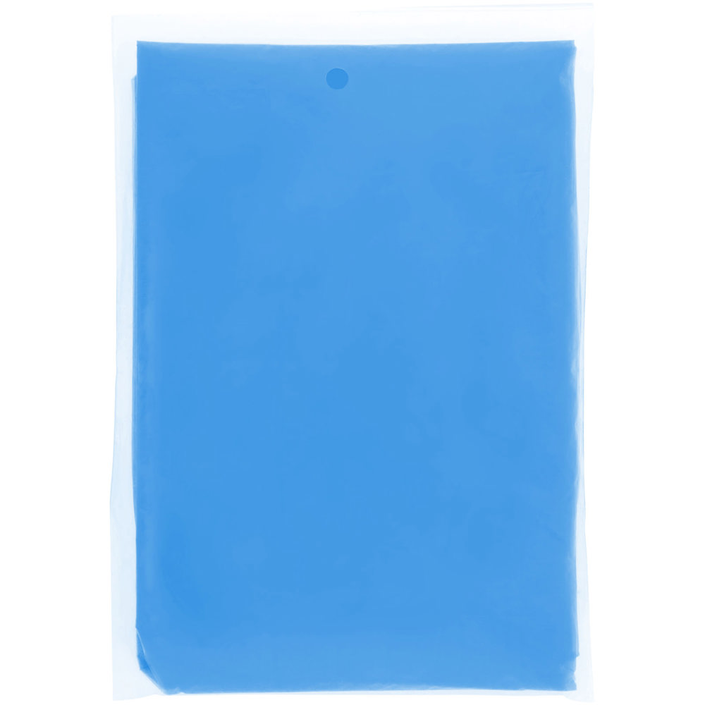 Mayan recycled plastic disposable rain poncho with storage pouch