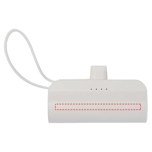 Alnair 5000 mAh 10W recycled plastic Type-C power bank with built-in flip stand and 2-in-1 cable