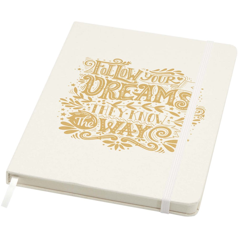 Bass A5 recycled hard cover notebook with lined pages