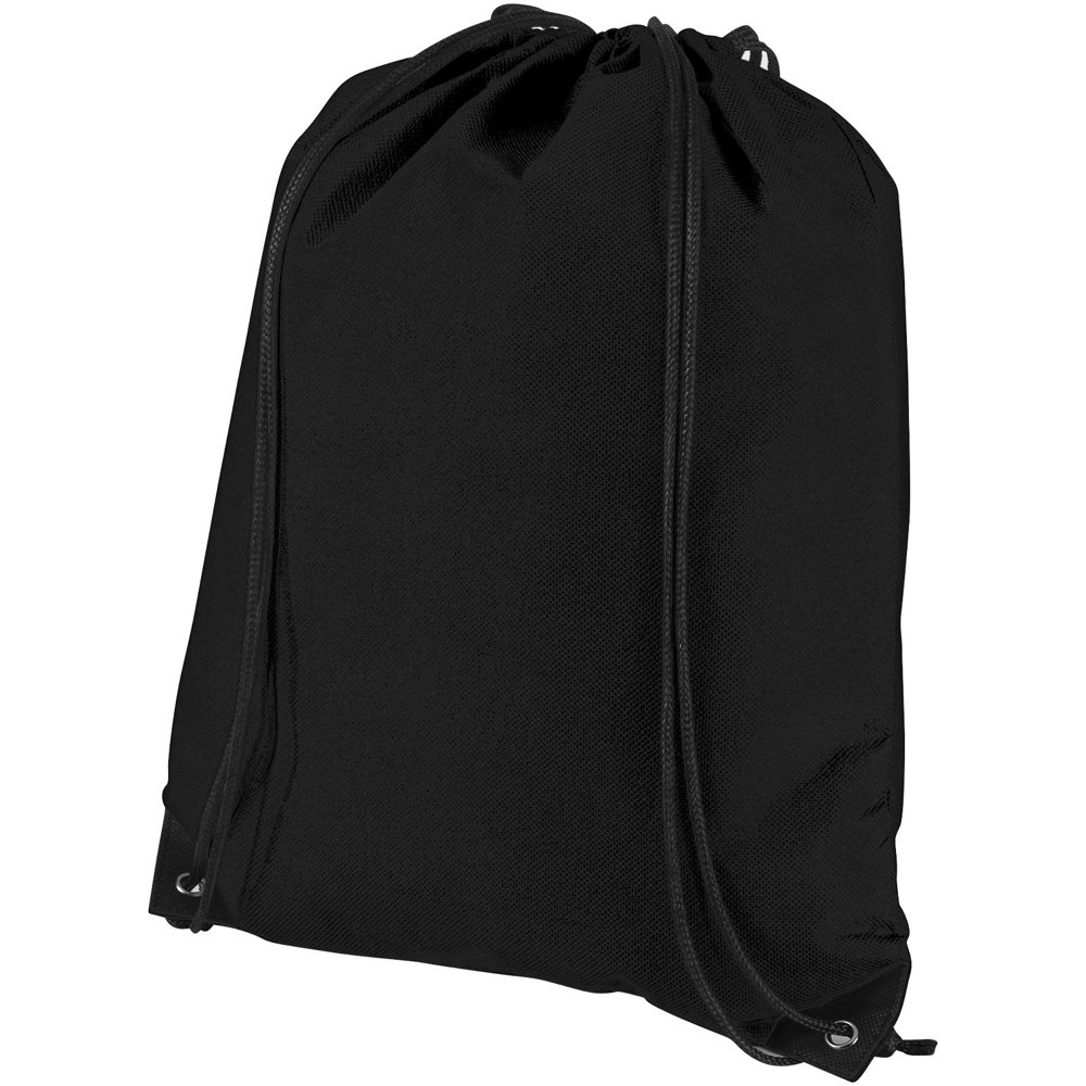 Evergreen non-woven drawstring bag 5L - Black
