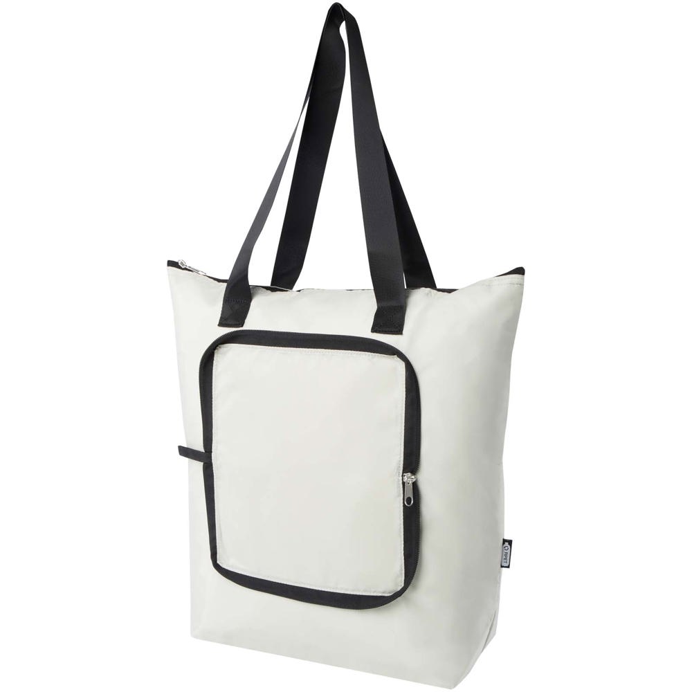 EcoFold RPET foldable tote cooler bag 15L - Sandstone