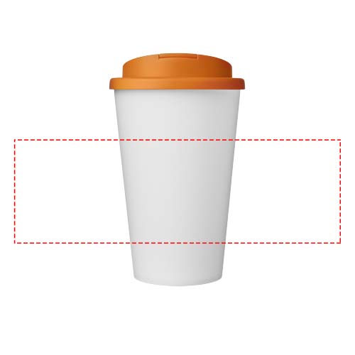 Americano® Eco 350 ml recycled tumbler with spill-proof lid
