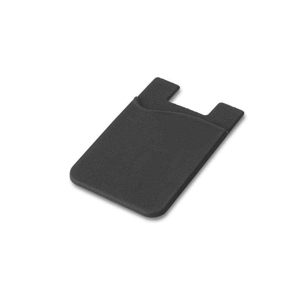 SHELLEY. Θήκη κάρτας smartphone σιλικόνης - Μαύρο