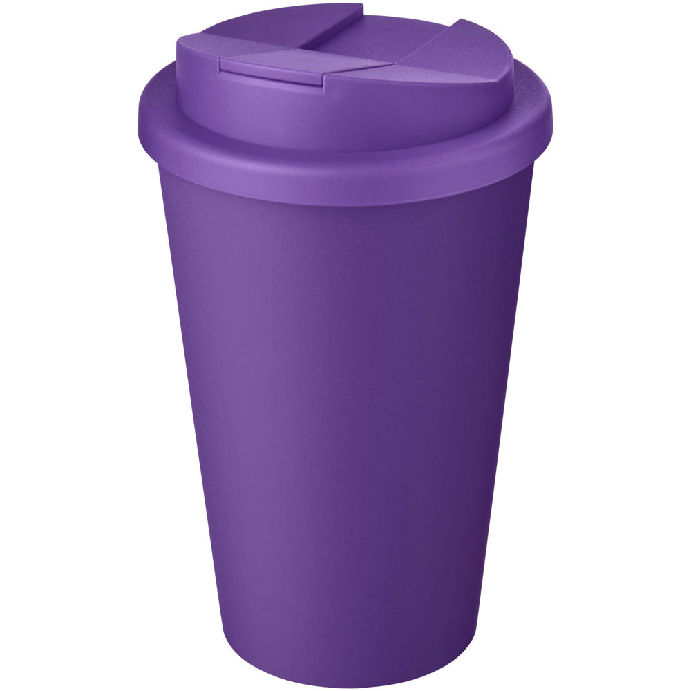 Americano® Eco 350 ml recycled tumbler with spill-proof lid - purple