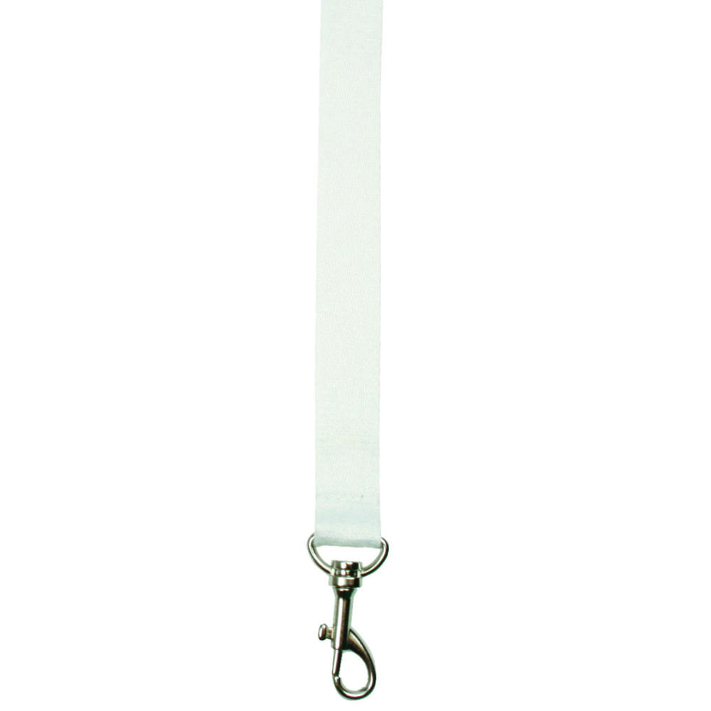 100% Bamboo lanyard 2 cm - White (White) / White