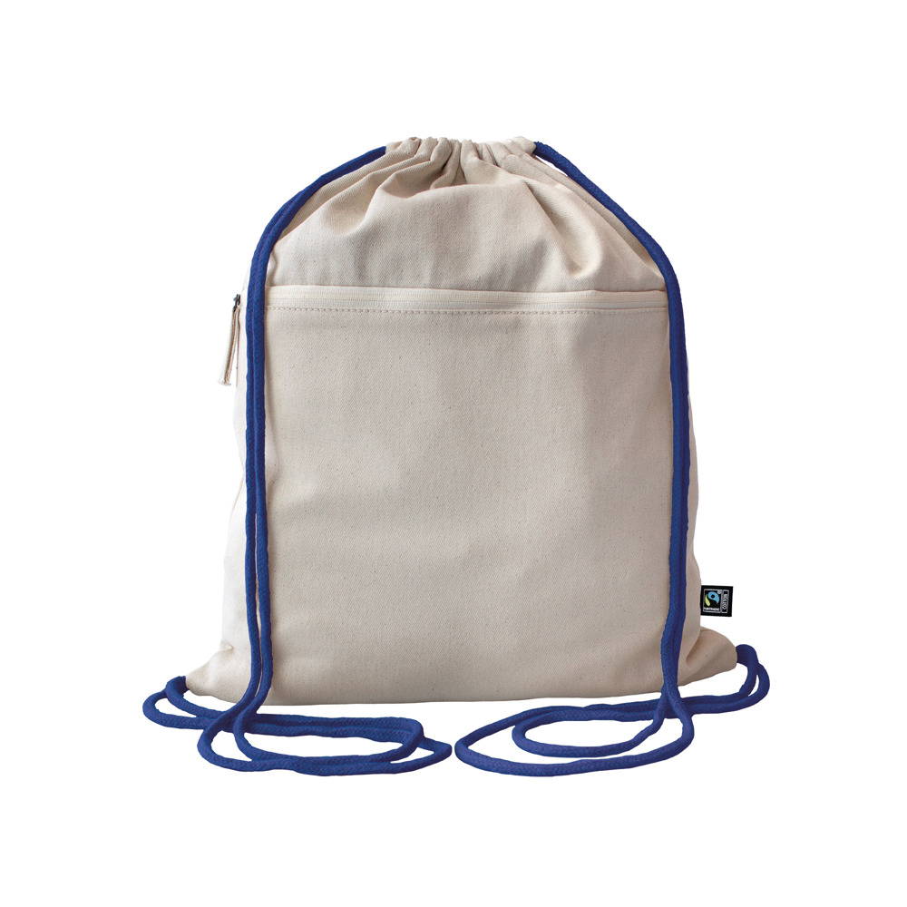 Fairtrade cotton gymbag Toni, cord colour - Royal