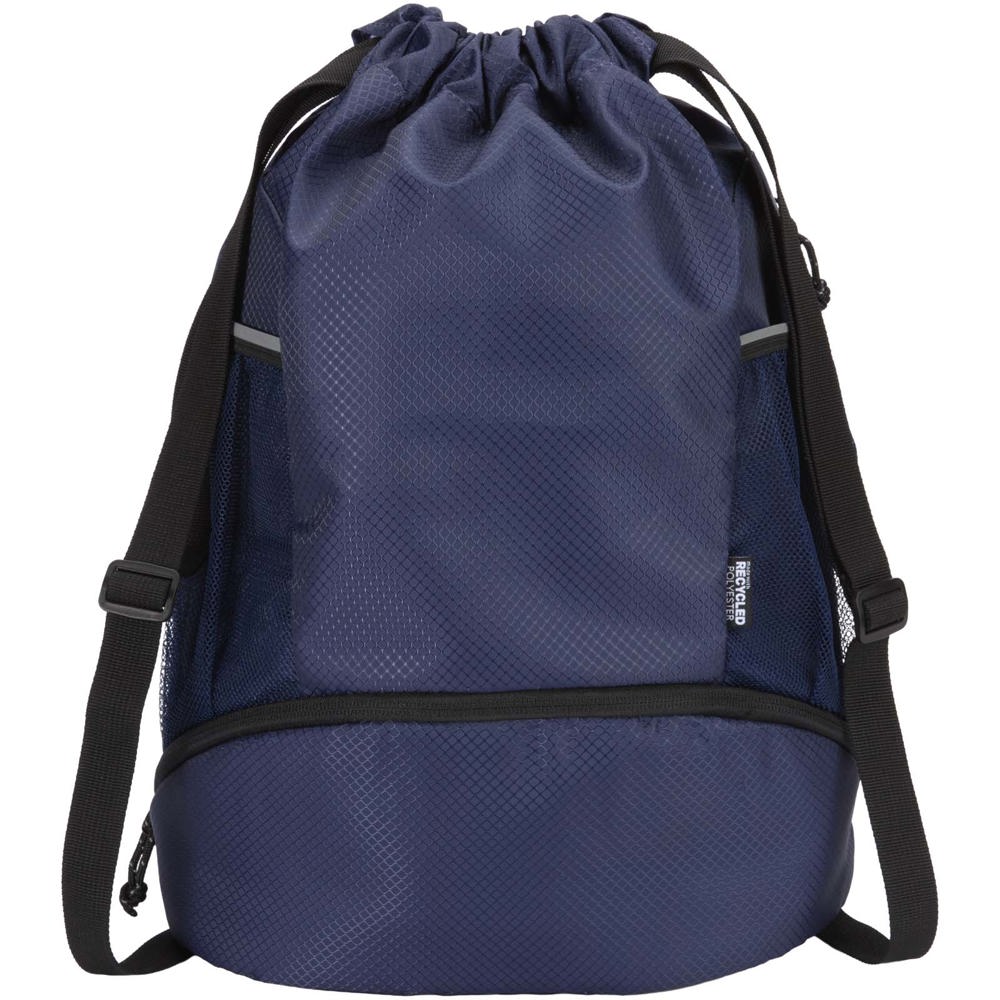 Nomad GRS recycled sports drawstring bag with bottom compartment 18L