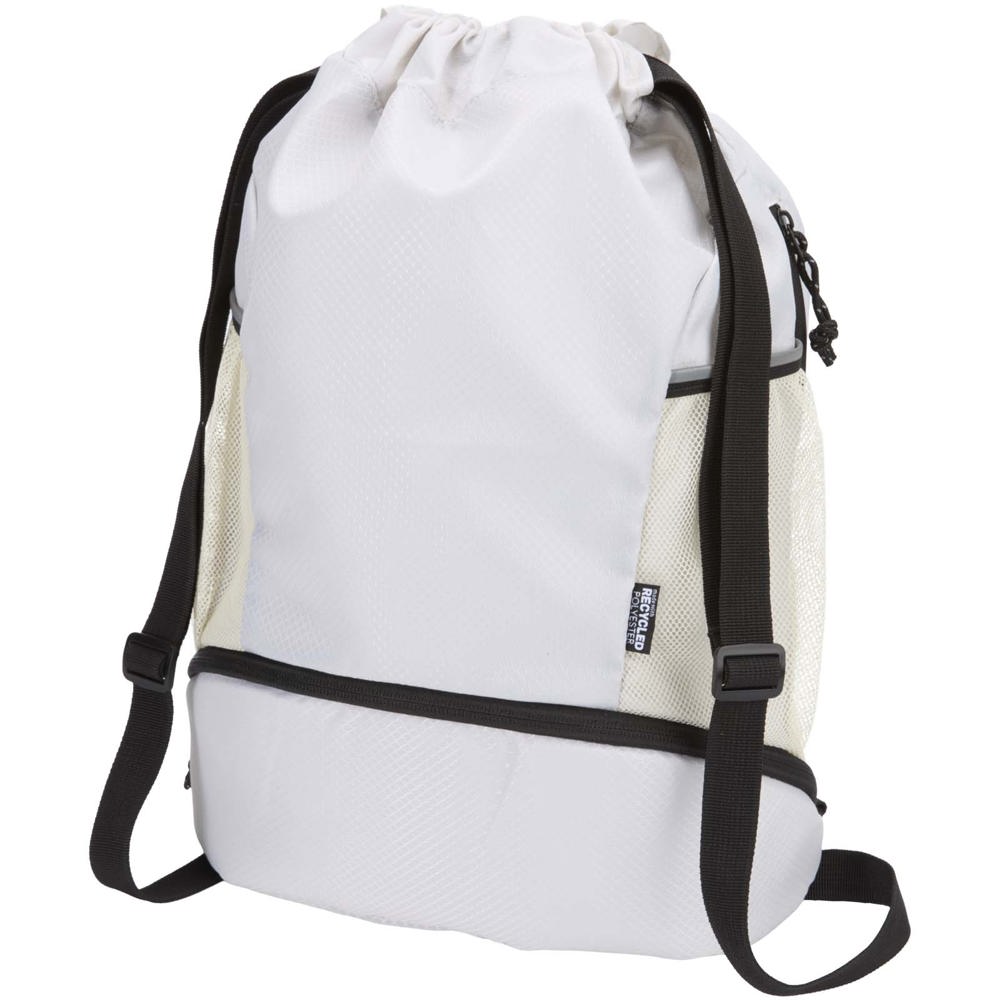 Nomad GRS recycled sports drawstring bag with bottom compartment 18L - Sandstone