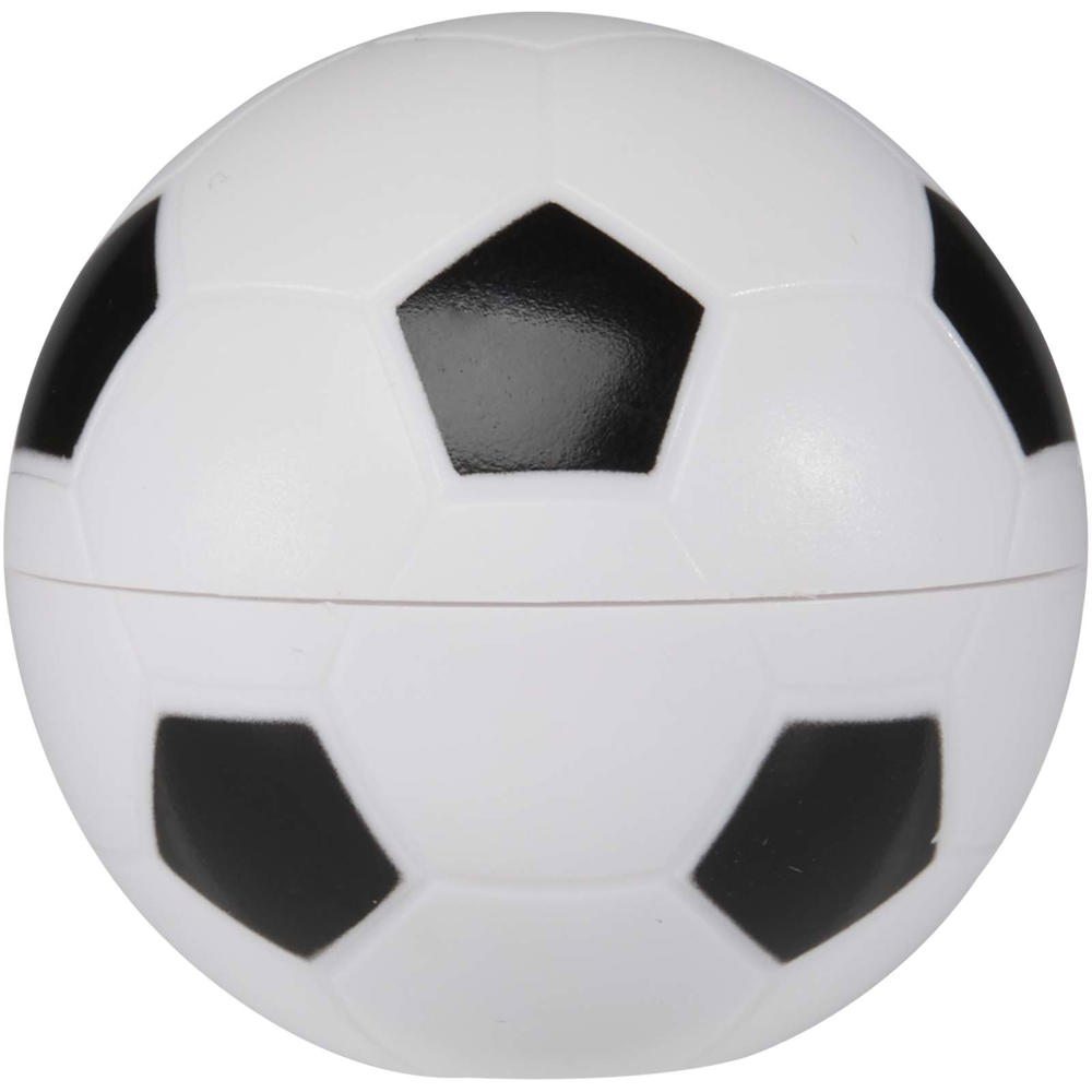 Zuri football-shaped vanilla lip balm with SPF 15