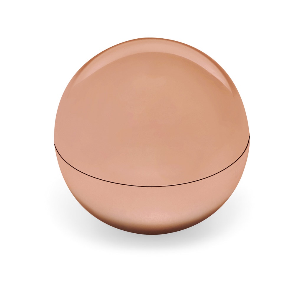ALBA. Lip balm σε σφαιρική μεταλλική συσκευασία ABS - Χάλκινο