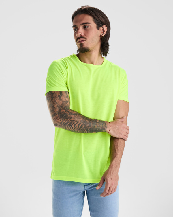 AKITA T-SHIRT S/1/2 FLUOR YELLOW