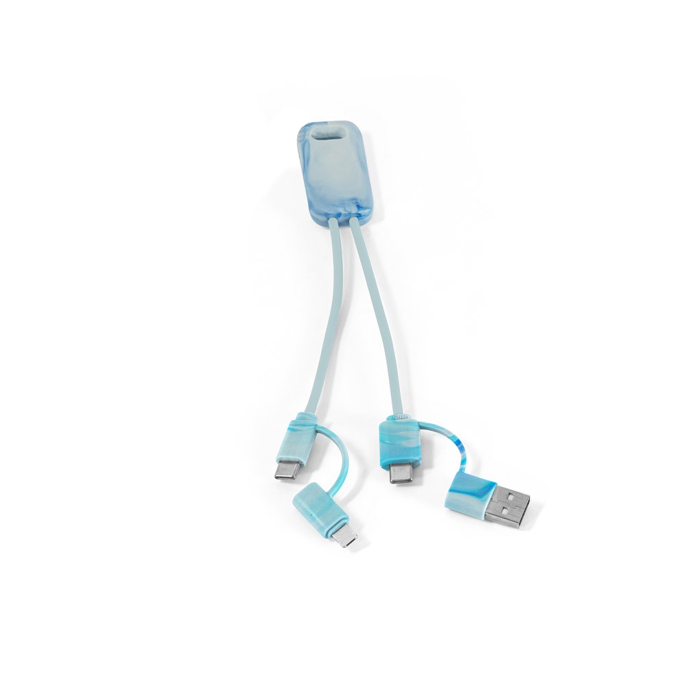 BERNERS. Εξαιρετικά γρήγορο καλώδιο USB 6 σε 1 από aνακυκλωμένο PET (100% rPET)