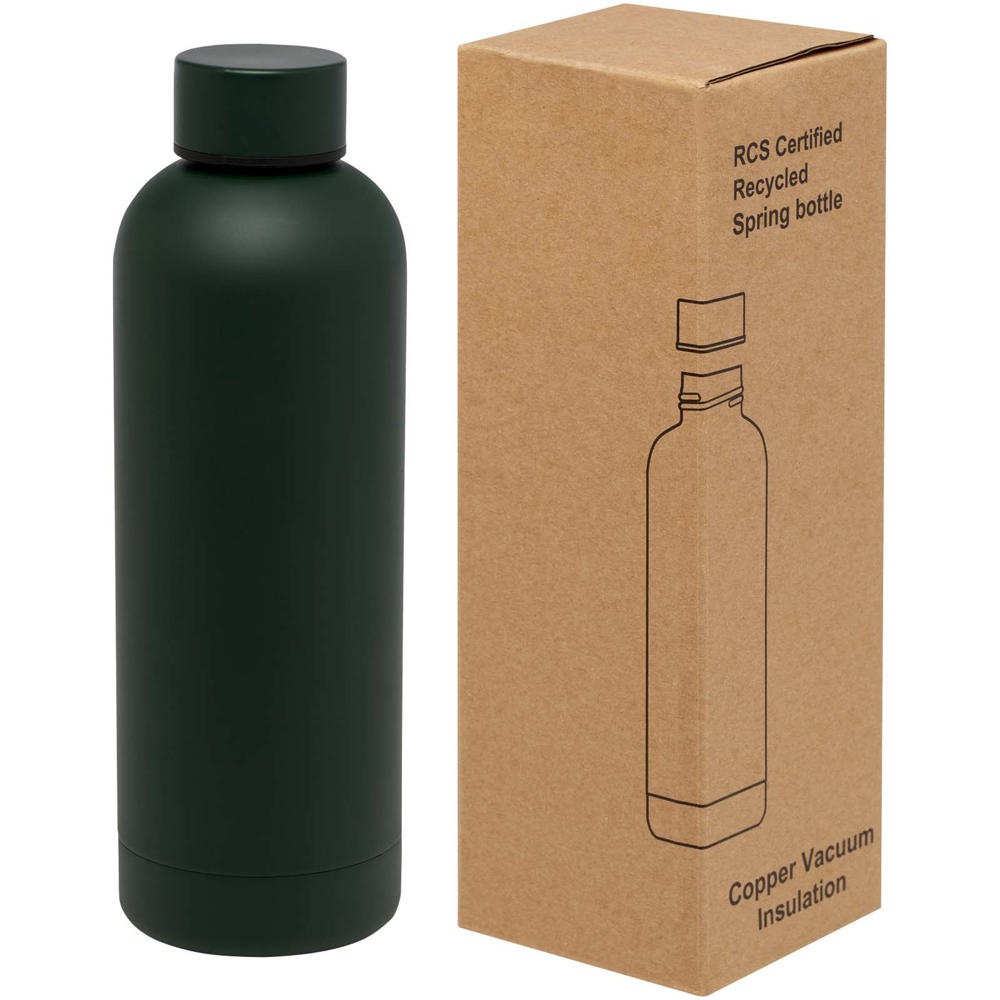 Spring 500 ml RCS certified recycled stainless steel copper vacuum insulated bottle - Green Flash