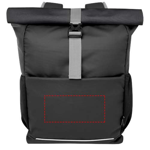 Aqua 15" GRS recycled water resistant roll-top bike bag 20L