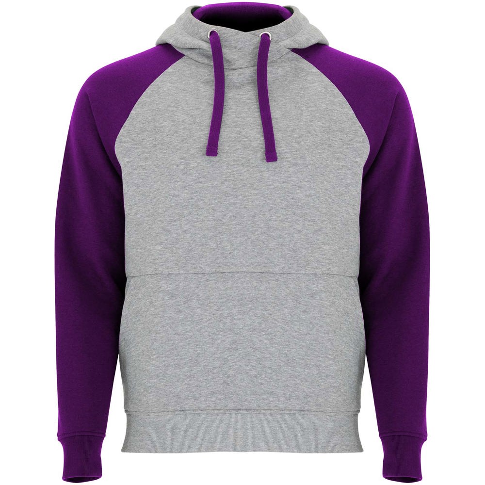 Badet 280 g/m² unisex two-tone hoodie - Heather grey, Purple