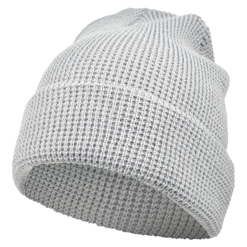 Waffle knitted hat - Grey (PMS Cool Grey 7c ) / Grey