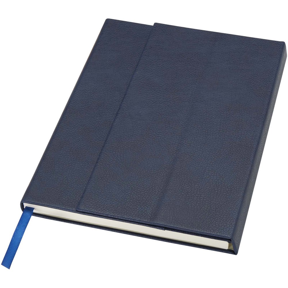 Alejandra A5 recycled plastic hard cover notebook - Ocean Blue