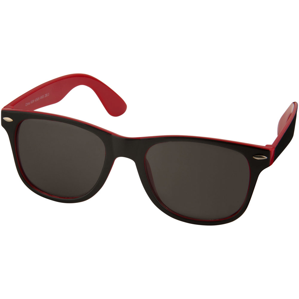 Sun Ray sunglasses with two coloured tones - Red, Black