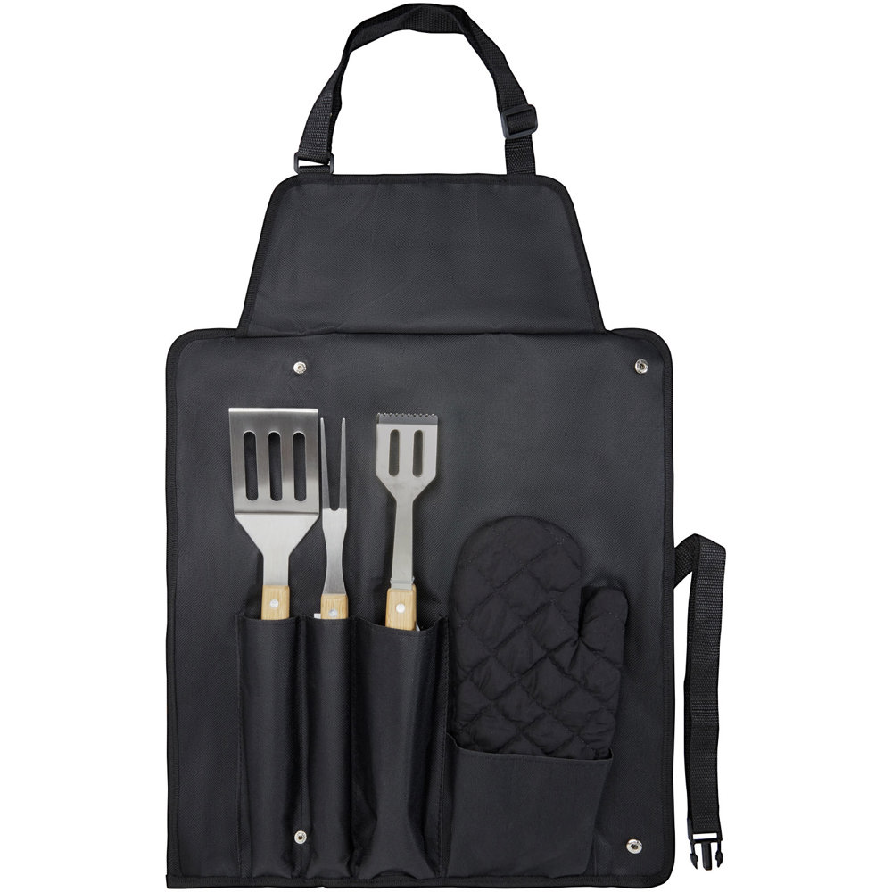 Gril 3-piece BBQ tools set and glove 