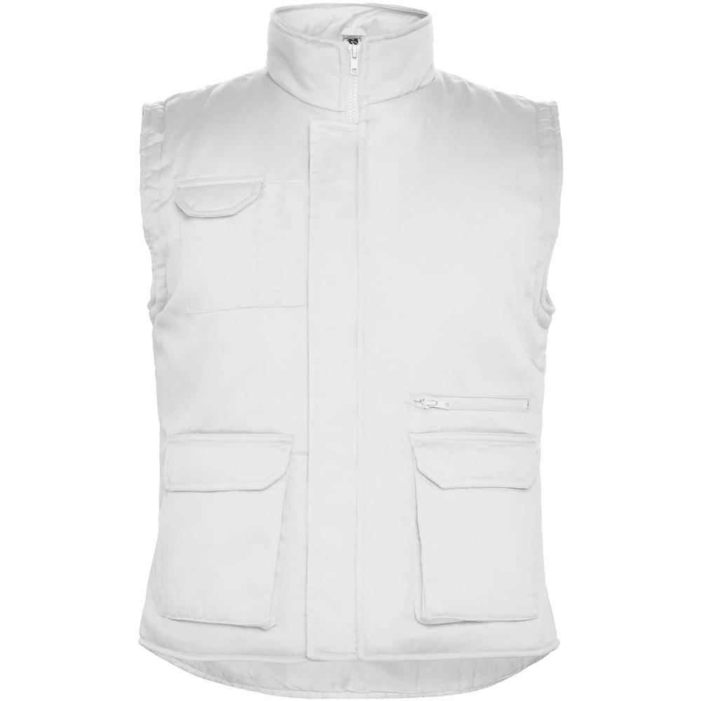 Almanzor multi-purpose workwear bodywarmer with high neck - White