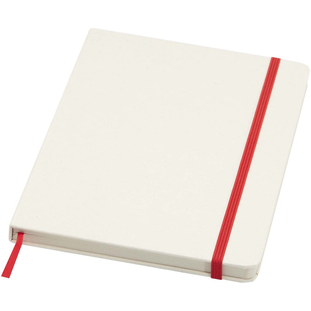 Bass A5 recycled hard cover notebook with lined pages - Red