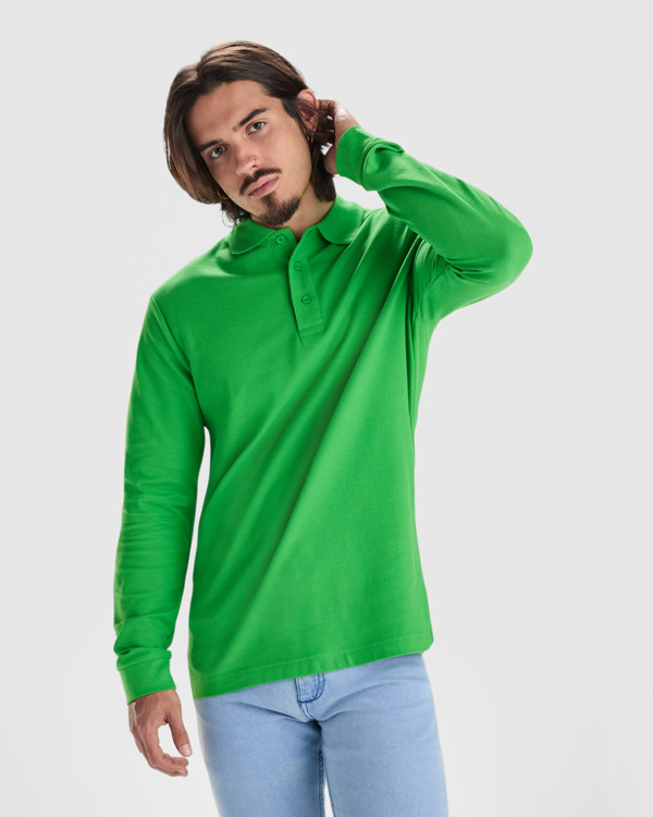 ESTRELLA LONG SLEEVE POLO SHIRT S/5/6 NAVY BLUE