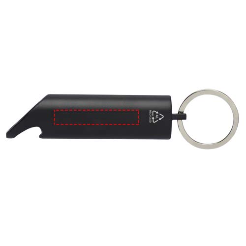 Flare RCS recycled aluminium IPX LED light and bottle opener with keychain