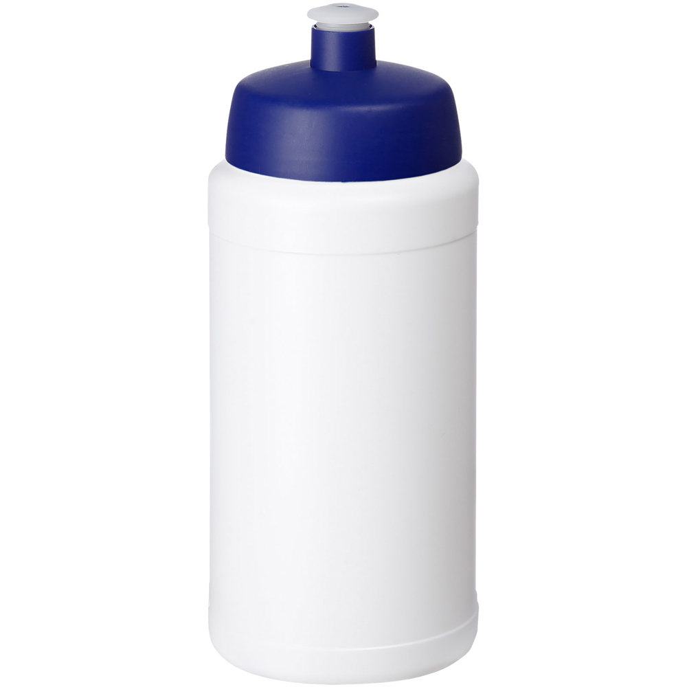 Baseline 500 ml recycled sport bottle - White, Blue