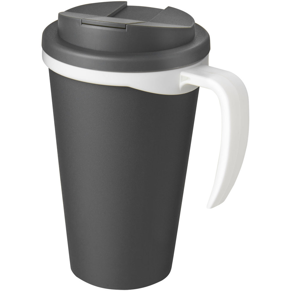 Americano® Grande 350 ml mug with spill-proof lid - Grey