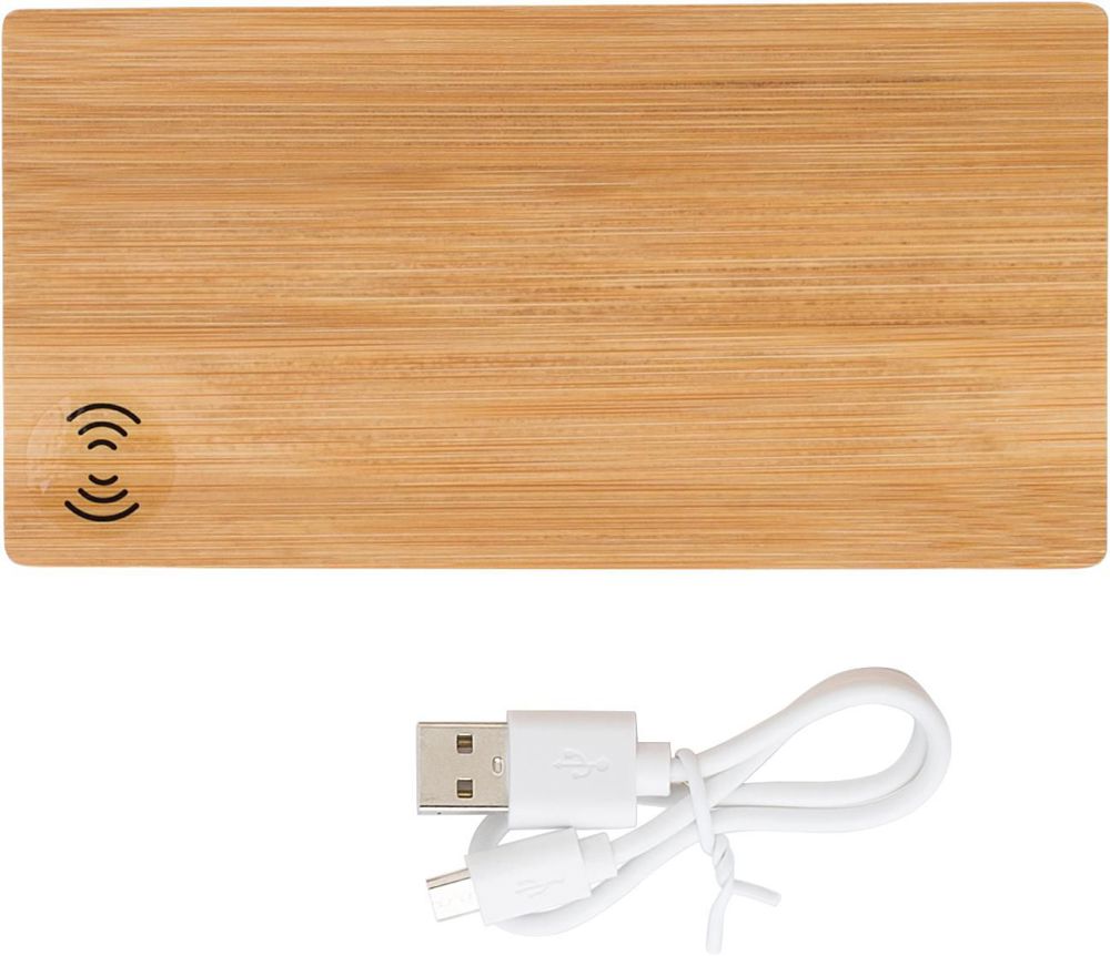 Bamboo power bank Walter - Brown