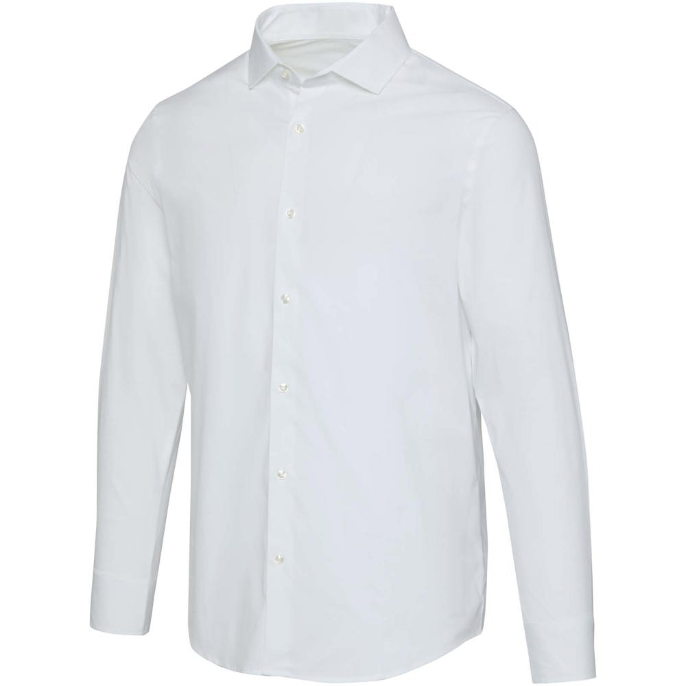 Carnelian 133 g/m² poplin men's shirt - White
