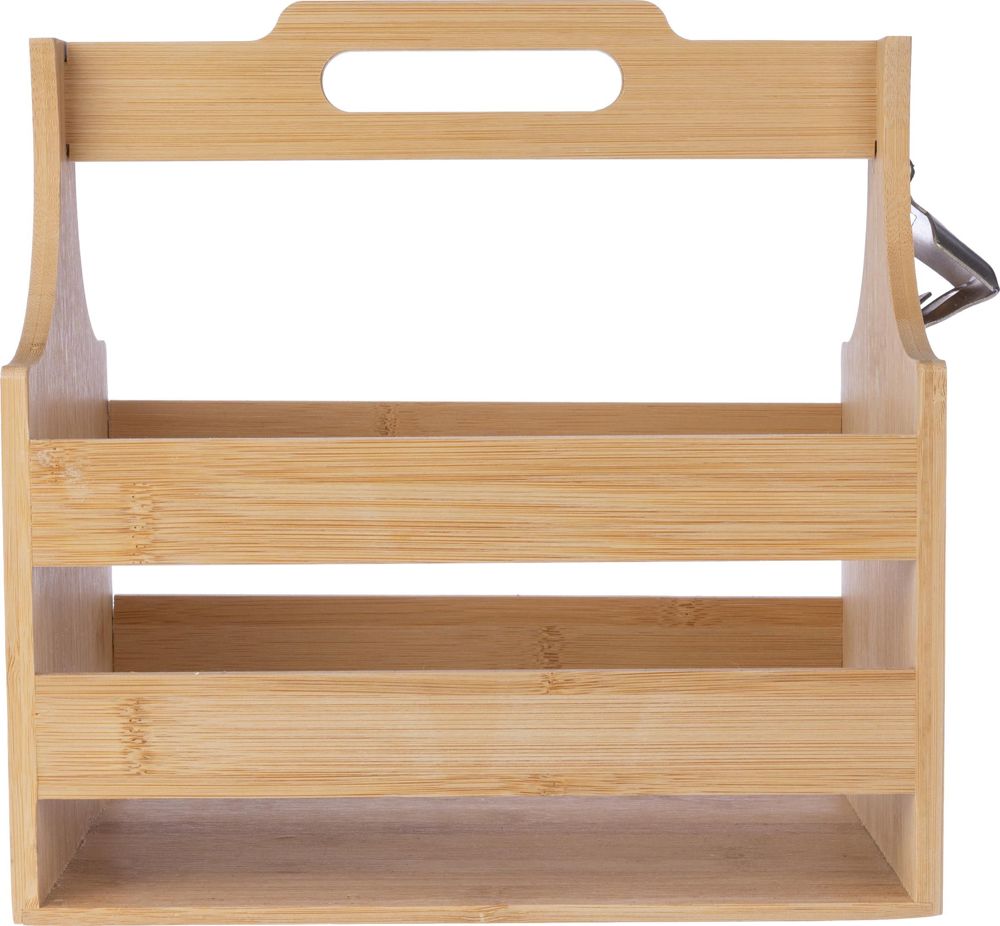 Bamboo bottle holder Hans - Brown