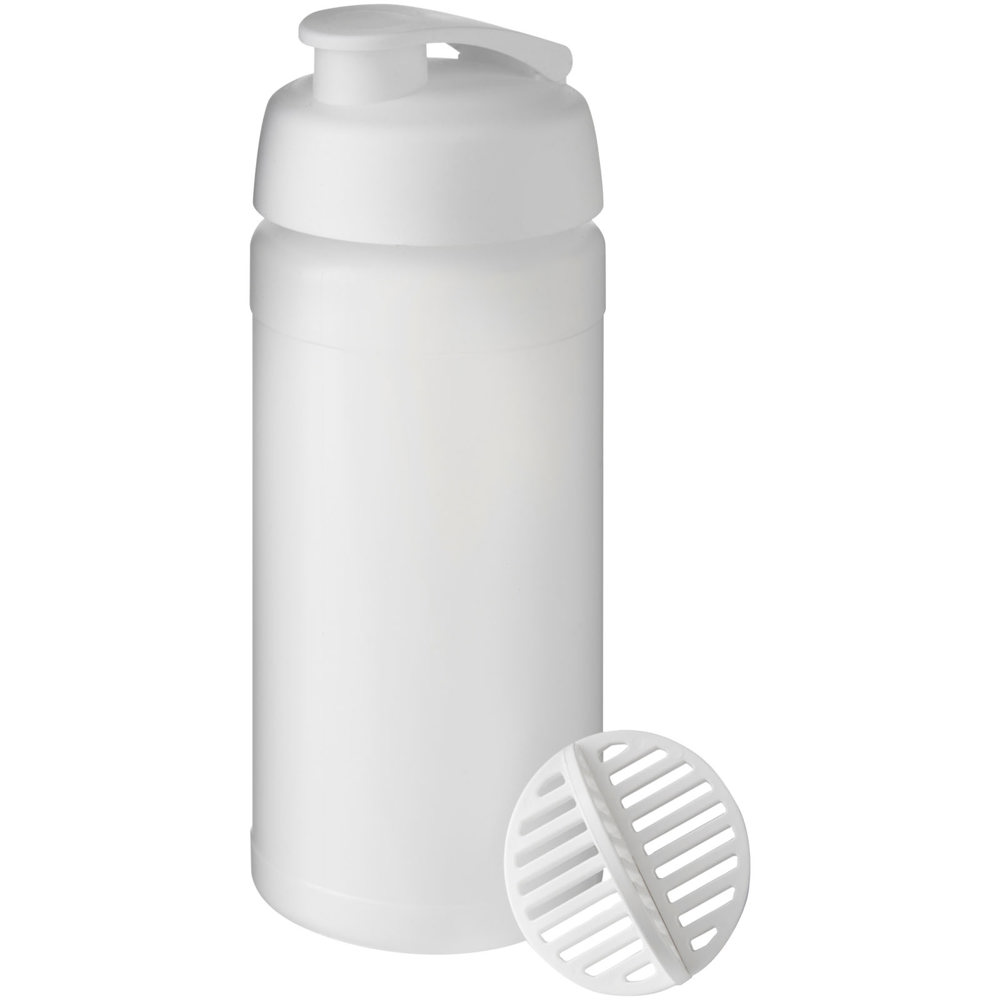 Baseline Plus 500 ml shaker bottle - White, Frosted Clear