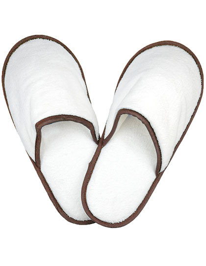 The One Towelling® - Slippers - White, Taupe