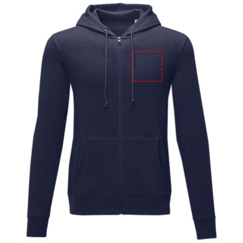 Charon 240 g/m2 unisex full zip hoodie