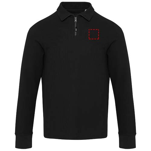Apollo 245 g/m² long sleeve unisex half zip polo