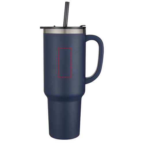 Sydney 1200 ml double wall RCS certified copper vacuum insulated tumbler with straw