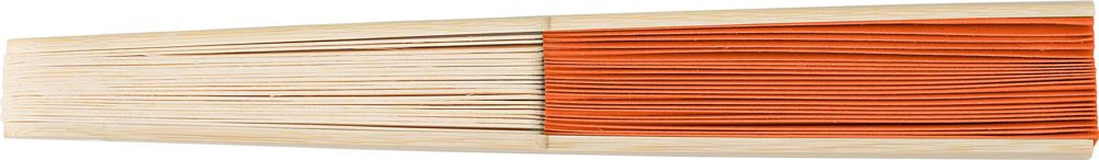 Bamboo hand held fan Elio - Orange