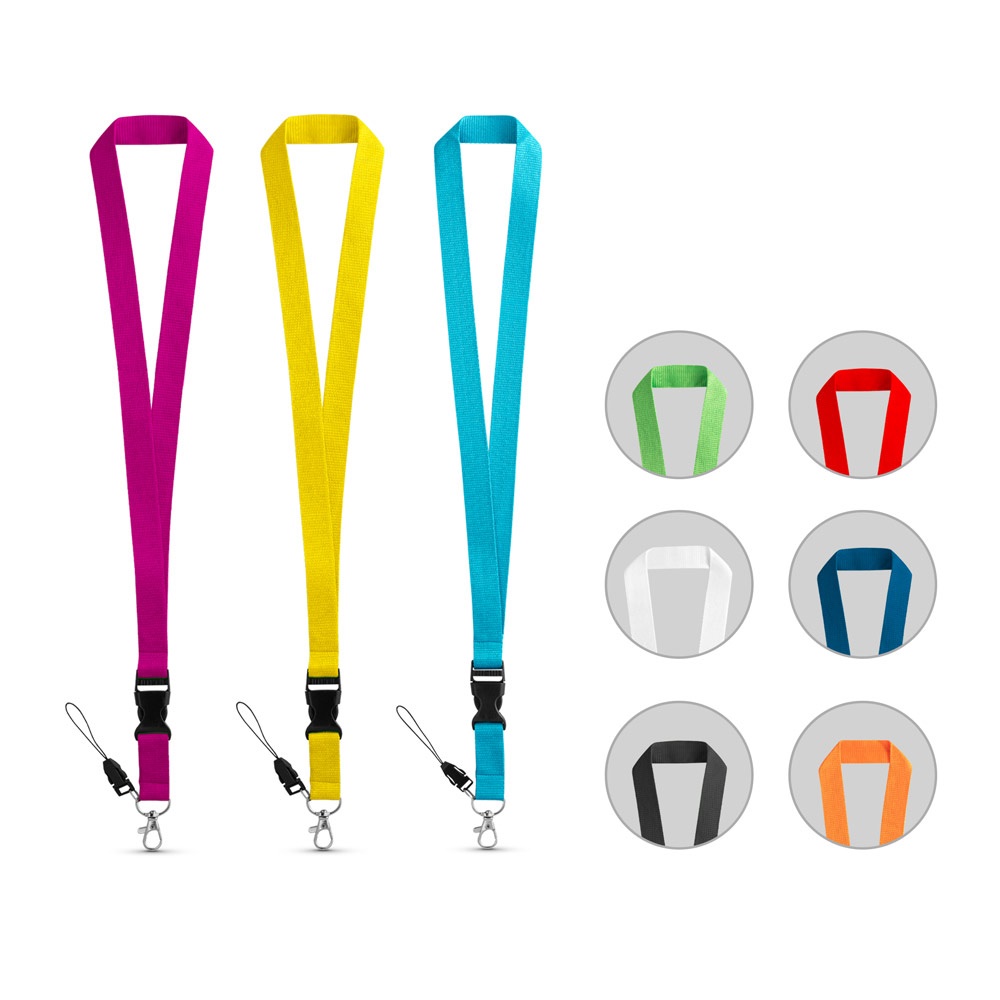 ANQUETIL. Lanyard από πολυεστέρα με μεταλλικό καραμπίνερ