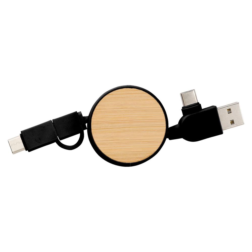 ABS extendable charging cable Jared - Black