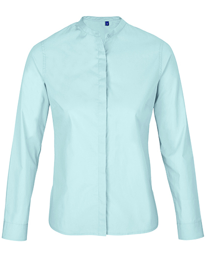 NEOBLU - Women´s Mao Collar Shirt Bart - Soft Blue