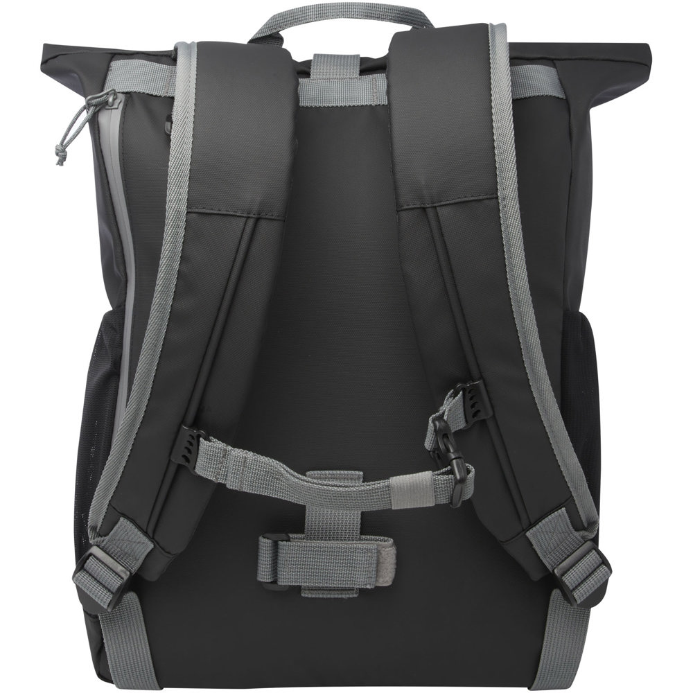 Aqua 15" GRS recycled water resistant roll-top bike bag 20L